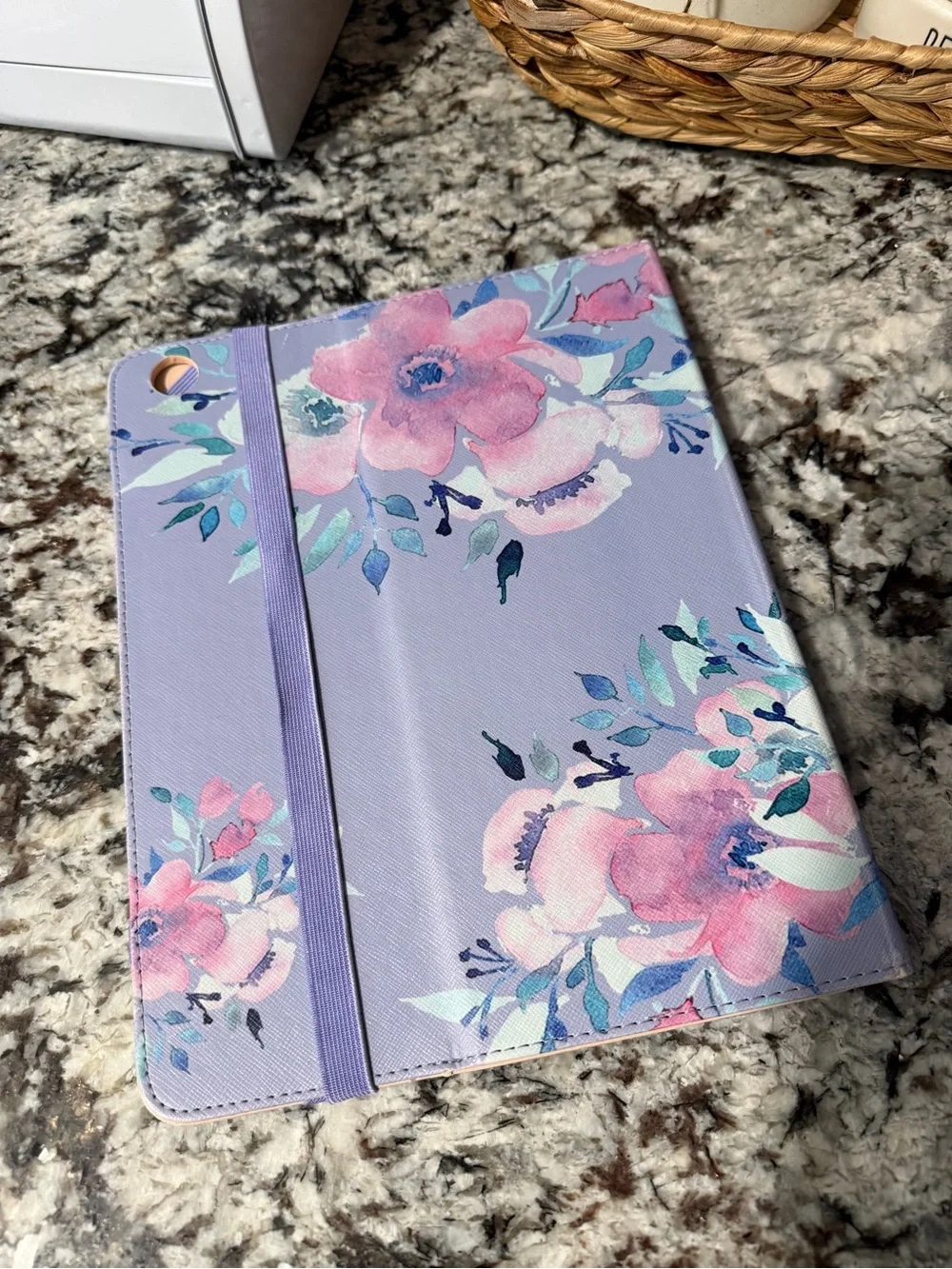 Lavender Floral Folio IPad Case